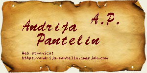 Andrija Pantelin vizit kartica